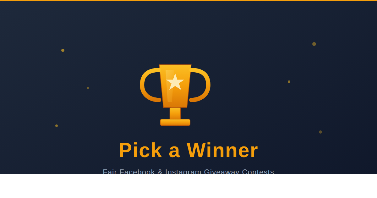 Pick a Winner — Free Facebook & Instagram Giveaway Winner Picker